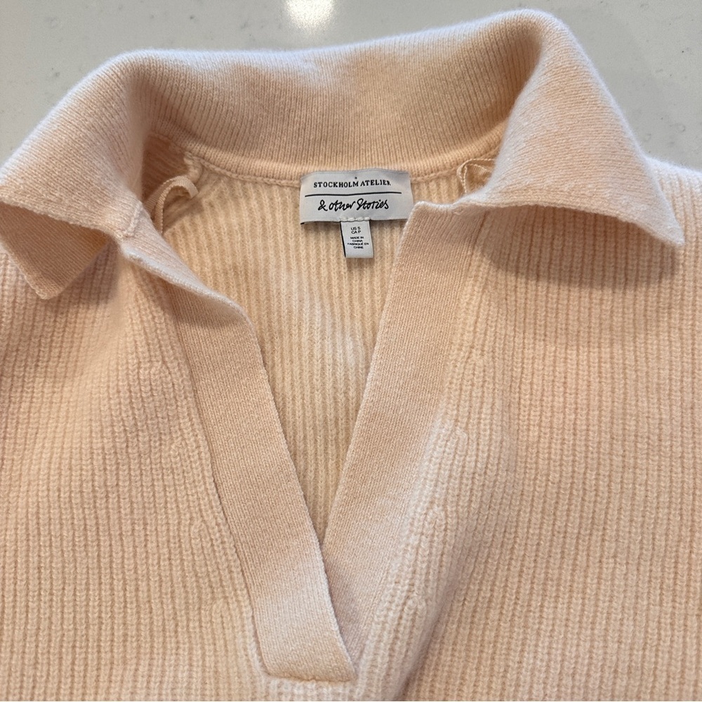 Stockholm Atelier & Other Stories 100% Wool Pullover Cream Sweater - Picture 3 of 5